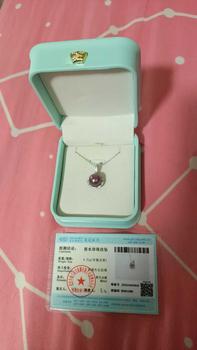 Product Review of S925 Sterling Silver Freshwater Nucleated Purple Pearl Pendant, with a diameter of 10-11mm  YX5764001 from x**u 0