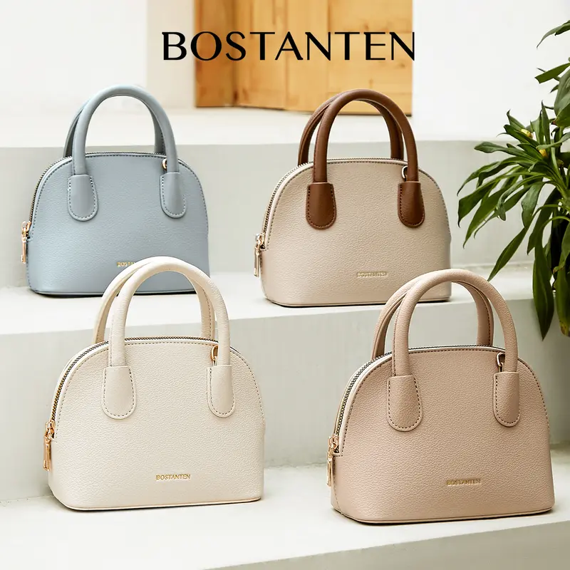 [Claire Bag] BOSTANTEN Tas Selempang Wanita Sling Bag Handbag Shoulder Bag Tas Pesta Simple Jalan Jalan Kulit Sintetis Hitam 1