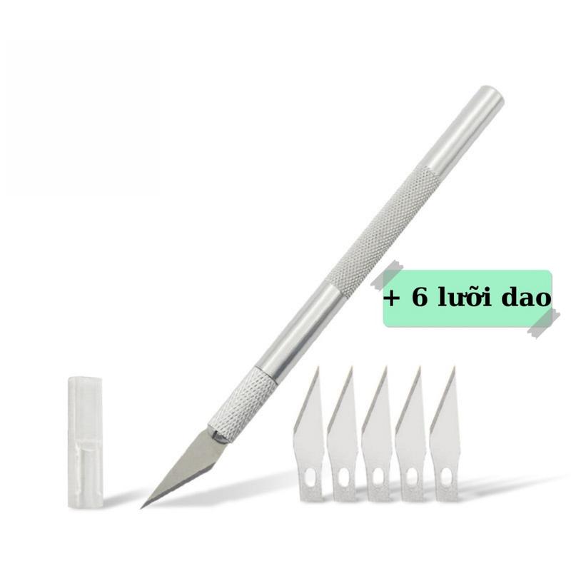 Dao Cắt Washi Tape Tỉa Sticker Dụng Cụ Dán Bullet Journal Tiện Lợi Kèm 6 Lưỡi Dao Thông tin sản phẩm: - Loại s