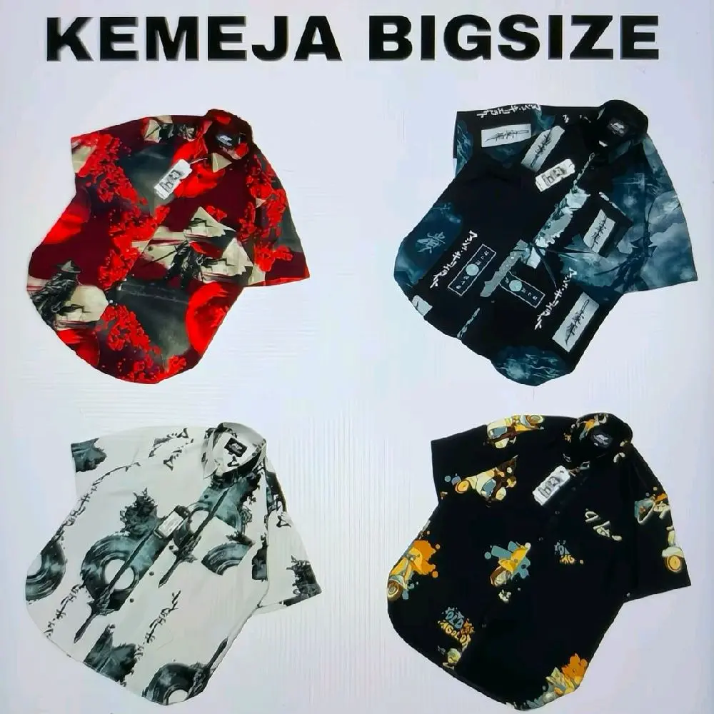 AIF KEMEJA AMARILLO MOTIF SIZE JUMBO/BIGSIZE