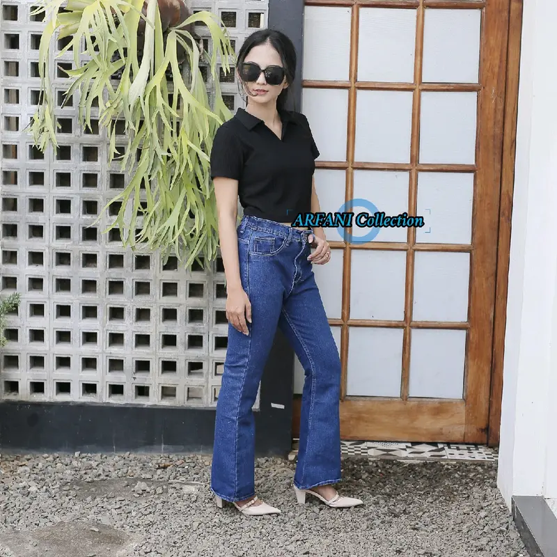 CELANA HIGHWAIST CUTBRAY JEANS WANITA | CELANA CUTBRAY STRECHT | LOOSE JEANS WANITA | SIZE 27-34 Panjang Stretch 8