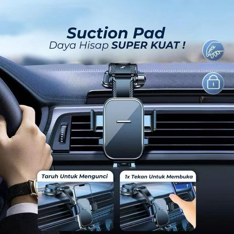 Phone Holder Dashboard Kaca Mobil 360° Rotation Flexible Strong Suction CUP Car Holder Universal