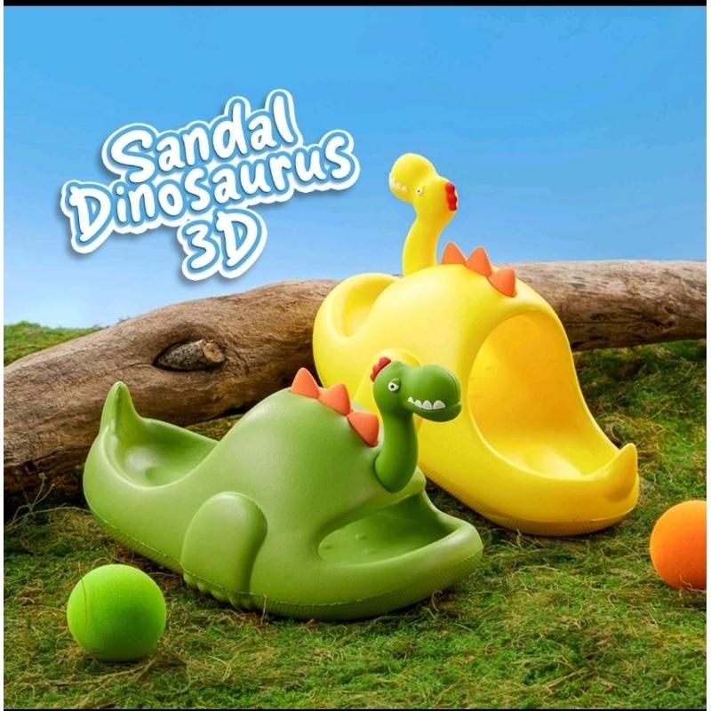 Sendal Selop Anak Sandal Dinosaurus 3D Anak Laki/Cewek Sandal Karet Nyaman Pake Anti Licin 4