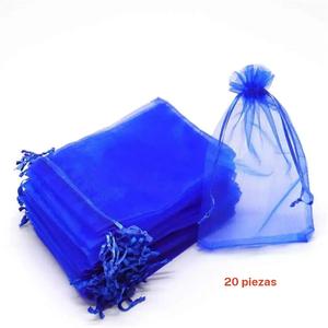 Bolsa de regalo de organza, 20 piezas por juego, Bolsa de empaque para joyería transparente con cordón, Suministros para envolver regalos para bodas, fiestas y cumpleaños