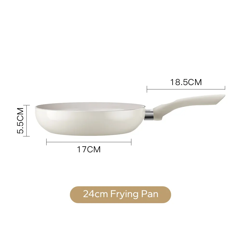 White 24cm Frying Pan