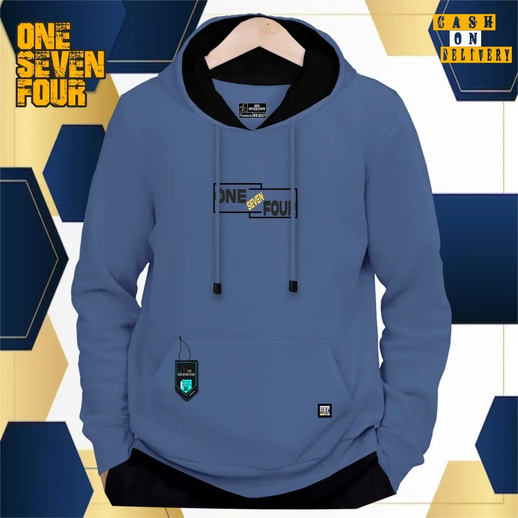 Sweater Hoodie bahan tebal fleece warna abu Jaket Hoodie pria japanese style Hoodie pria sablon list OSF suiter cowo warna cream unisex