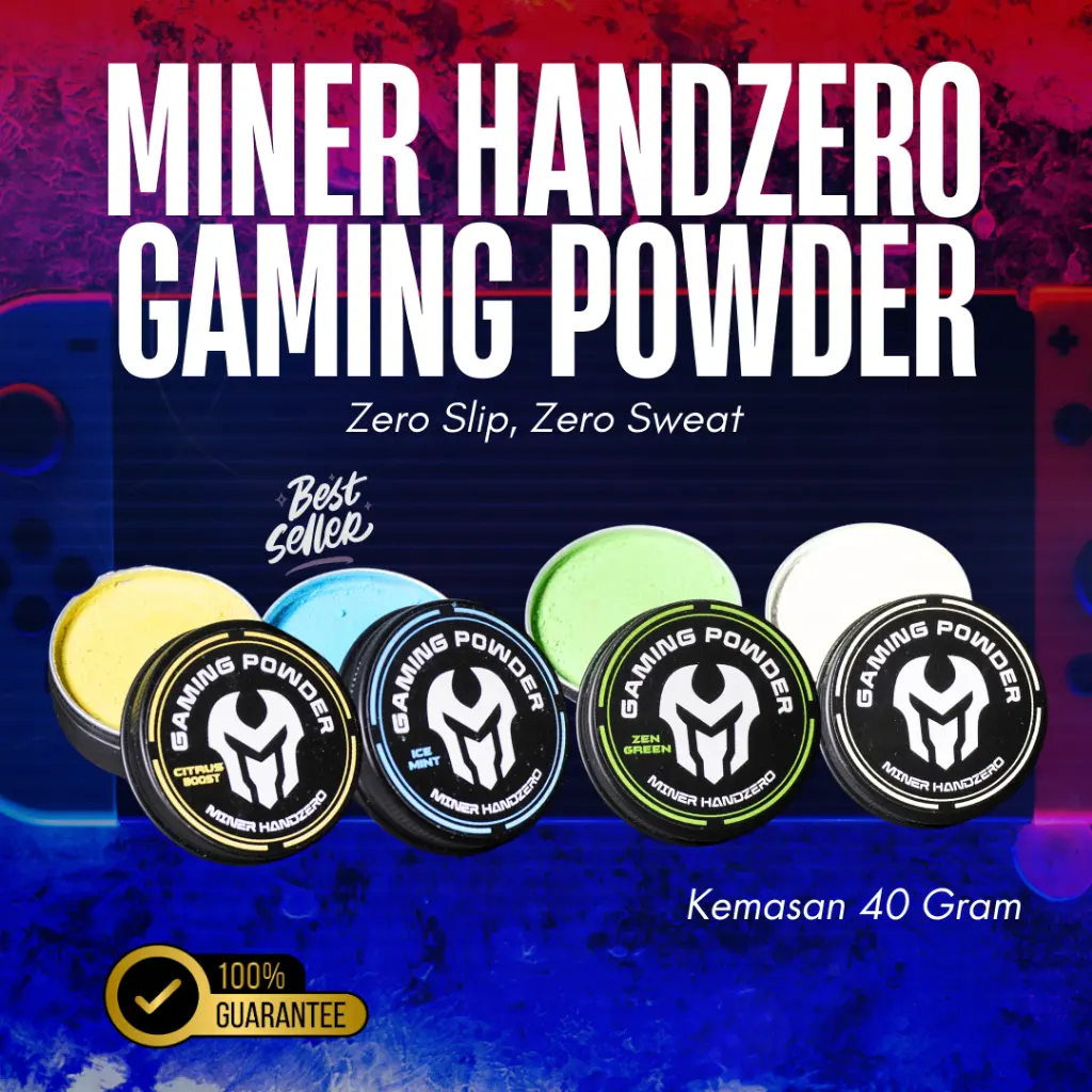 MINER Handzero Bedak Gaming Powder – Bedak Jari Anti Licin Khusus Gamer