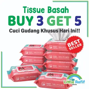 Tissue Basah Buy 3 GET 5 Baby Tissue Bayi Ganti Popok Pempers Diapers Super Soft Wet Wipes  Perlengkapan Bayi Tisu Basah WajahPerawatan Kecantikan Facial Tissu  Sheets Ply Travel Pack Tissue-Basah Wajah  Kecantikan Murah Grosir Baby Wipes