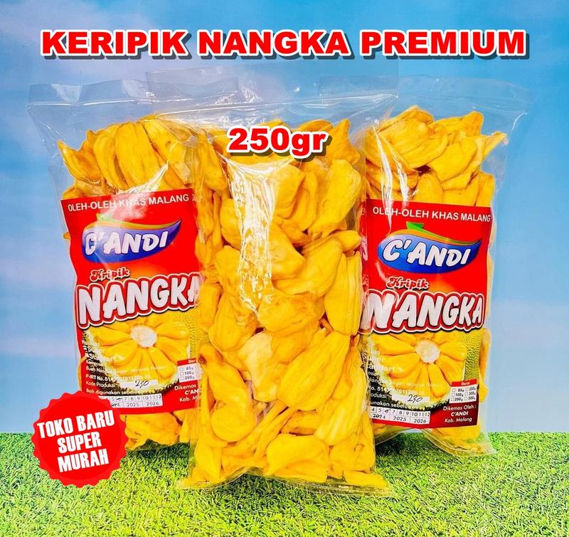 KERIPIK BUAH NANGKA SUPER PREMIUM JUMBO 250 GRAM KERIPIK NANGKA APEL SALAK BUAH KERING SNACK VIRAL JAJANAN ENAK JAJANAN LEBARAN KUE LEBARAN 0