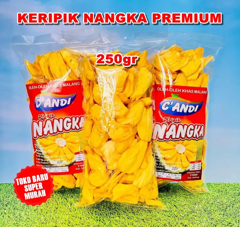 KERIPIK BUAH NANGKA SUPER PREMIUM JUMBO 250 GRAM KERIPIK NANGKA APEL SALAK BUAH KERING SNACK VIRAL JAJANAN ENAK JAJANAN LEBARAN KUE LEBARAN 0