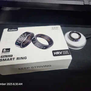 Aolon Ring Gen5 Smart Ring Tahan Air IP68 untuk Renang & Menyelam Monitoring Detak Jantung & Oksigen Satuasi 2.9g Ringan untuk 7-9 Hari