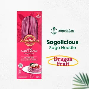 Sagolicious Noodle | Mie Sagolicious Sagu Gluten Free - Sagolicious Sagu Buah Naga (Tanpa Bumbu)