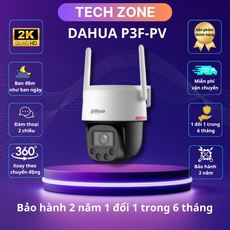 Camera wifi ngoài trời DAHUA P3F-PV 3MP ban đêm như ban ngày chống nước xoay theo chuyển động đàm thoại 2 chiều báo động chụp ảnh gửi về máy