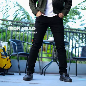 Iron Head Celana Jeans Pria The Ultimate Series Phantom Black Slimfit Jeans Stretch