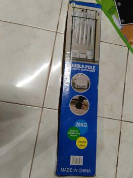 Product Review of Double Pole Telescopic Clothesrack Good Quality Bar Clothes Hanger Accessory Expandable Laundry Room from J**a B**o 1