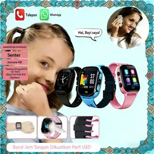 Smart watch s1 Anti Air IP67 Jam tangan anak Gps Digital Vedio Call Pintar Kamera SOS Kartu SIM