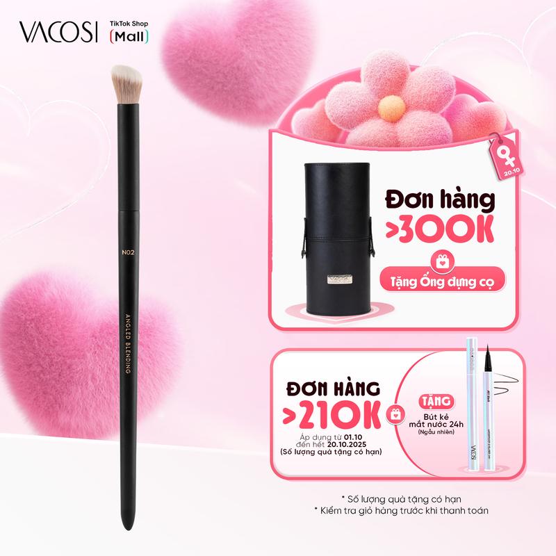 Cọ Tạo Khối Sóng Mũi VACOSI Đầu Cắt Tròn, Vát Xéo, Lông Cọ Mềm Mại - N02-Y24