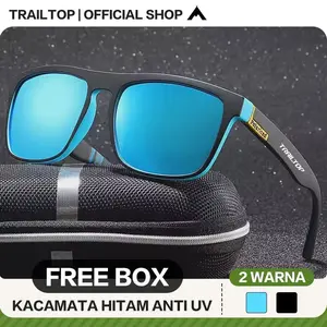 TrailTop Kacamata Hitam Pria Wanita Aviation HD Polarized UV400 Anti Silau Cahaya Matahari