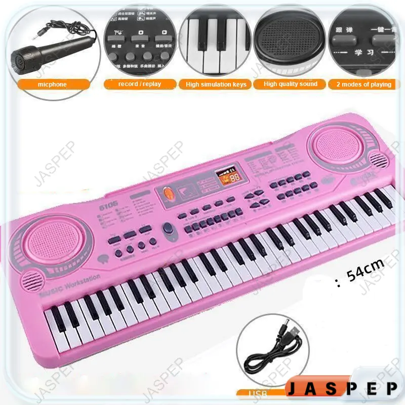 JASPEP Educational Piano Keyboard for Kids 37 Keys Digital Music Toy Beginner Learning Gift