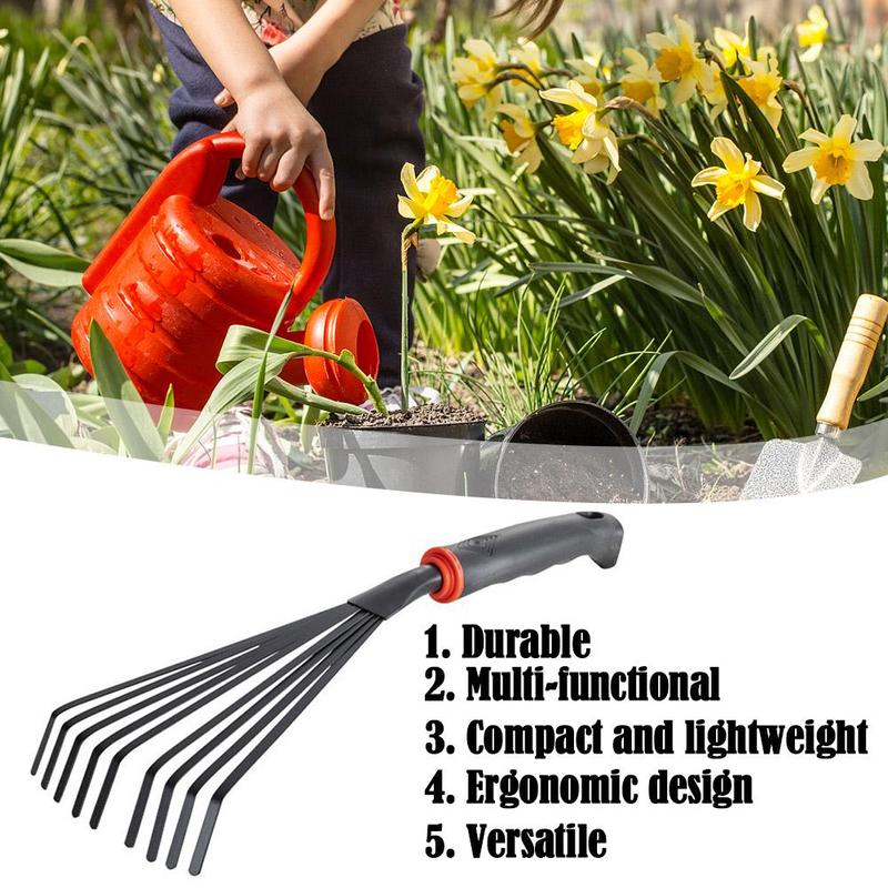 1pc Mini Stainless Steel Garden Rake Hand-held Loose Soil Rake - TikTok ...