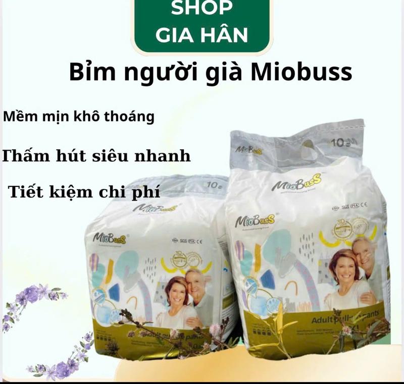  Combo 10 bịch bỉm quần người già 10 miếng bịch  bỉm quần người già Miobuss đủ size M L XL Women Nữ 