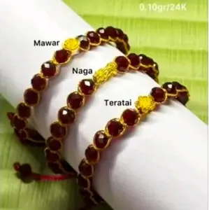 GELANG TALI BALI ANAK-DEWASA CHARM 24K/0.1GR