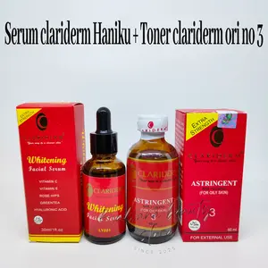 Paket 2 in Clariderm Toner Claridem-Serum Claridem/Paket Pencerah Wajah
