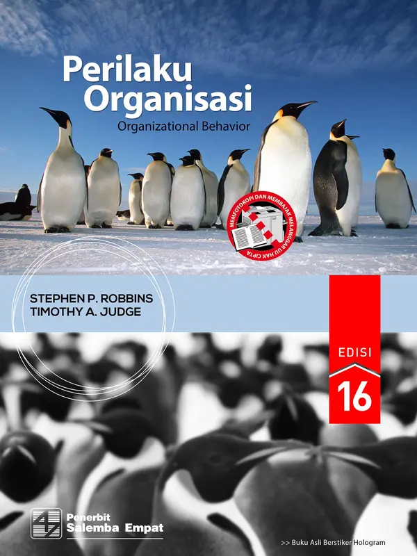 BUKU PERILAKU ORGANISASI EDISI 16 Oleh Stephen P. Robbins, Timothy A 0