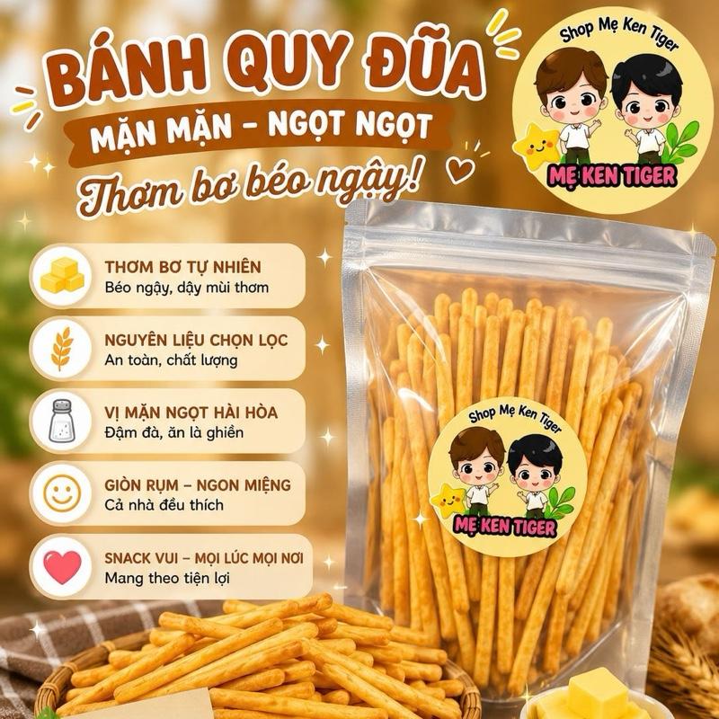 BÁNH QUY ĐỮA MẶN VỊ BƠ SỮA THƠM NGON BÉO NGẬY