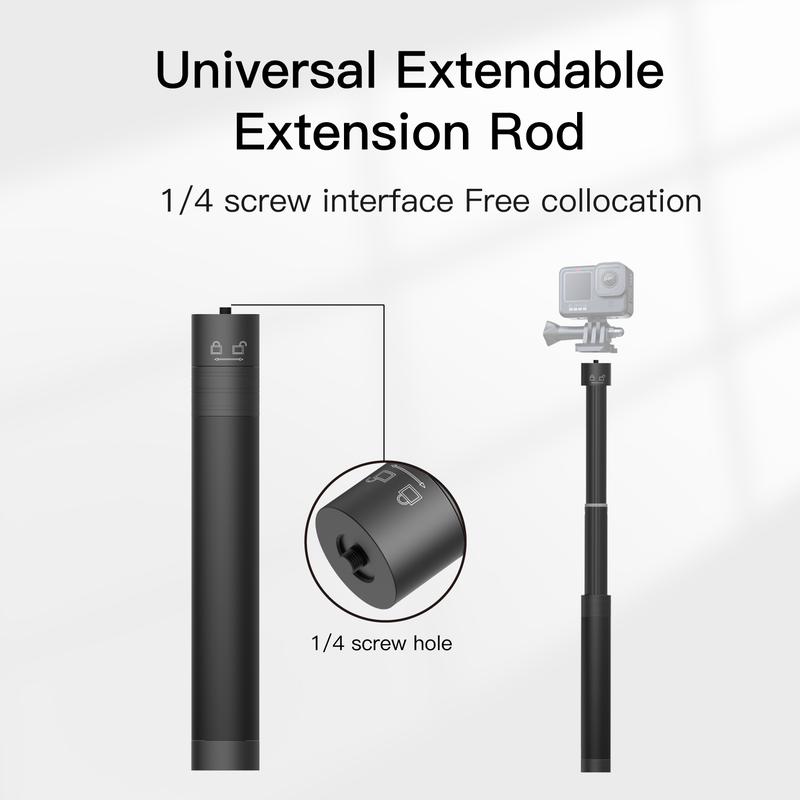 AOCHUAN Gimbal Extension Rod, 29" Extension Pole for DSLR Cameras, Adjustable Selfie Stick with 1/4 Screw Interface, Compatible with a Range of Handheld Gimbal and Other Universal Interface Devices 4