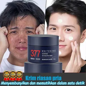 Cream Wajah Pria 50ml Krim Pria Pemutih Wajah Pelembab Anti Penuaan Kerut Penuaan Penghilang Flek Hitam membandel pemutih wajah glowing cepat Mencerahkan warna kulit Brighten Lighten Dark Spots Produk Perawat Kulit Wajah Pria