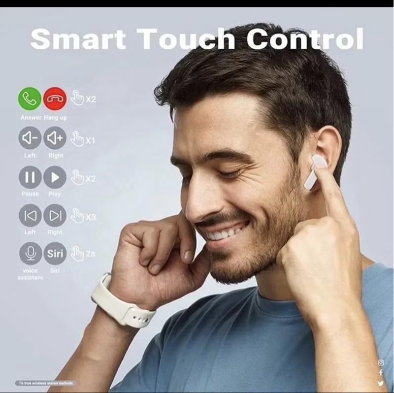 ￼Ultrapods TWS Bluetooth 5.3 Earphone Android with Microphone HiFi Stereo Bass Earbuds