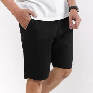 Celana Pendek Chinos Pria Slim Fit Casual Diamond Stretch Warna Polos Nyaman Dipakai