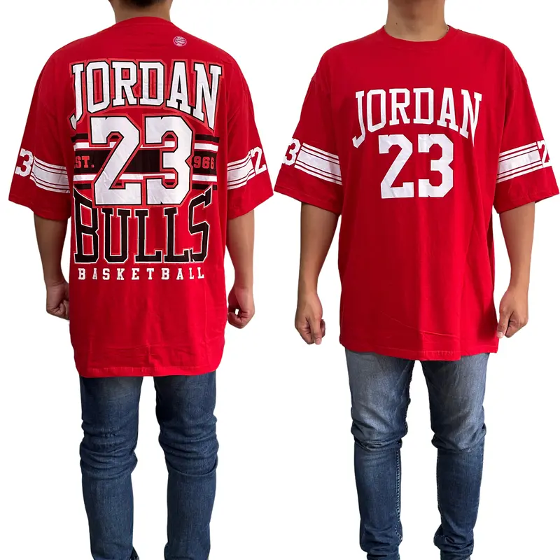 Oversize Pria Merah Sky Jor 23 Baju Kaus Cowok Bahan Katun Premium Lembut Keren Oblong Motif Dewasa 3