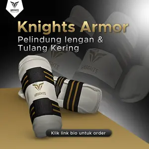 KNIGHTS Armor Pelindung Tangan Kaki Deker Arm Shin Guard Taekwondo (Double Perekat)