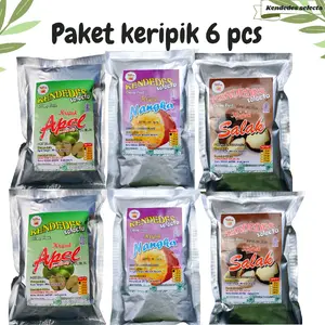 PAKET HEMAT MEDIUM KERIPIK BUAH 50GR APEL, NANGKA, SALAK 6 PCS