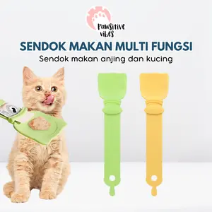 Sendok Snack Makanan Kucing Anjing Multi Fungsi - Pet Wet Treat Spoon - Cat Feeder Liquid - Alat Makan Anjing Kucing - Sendok Makan Lebar Wet Treat Spoon