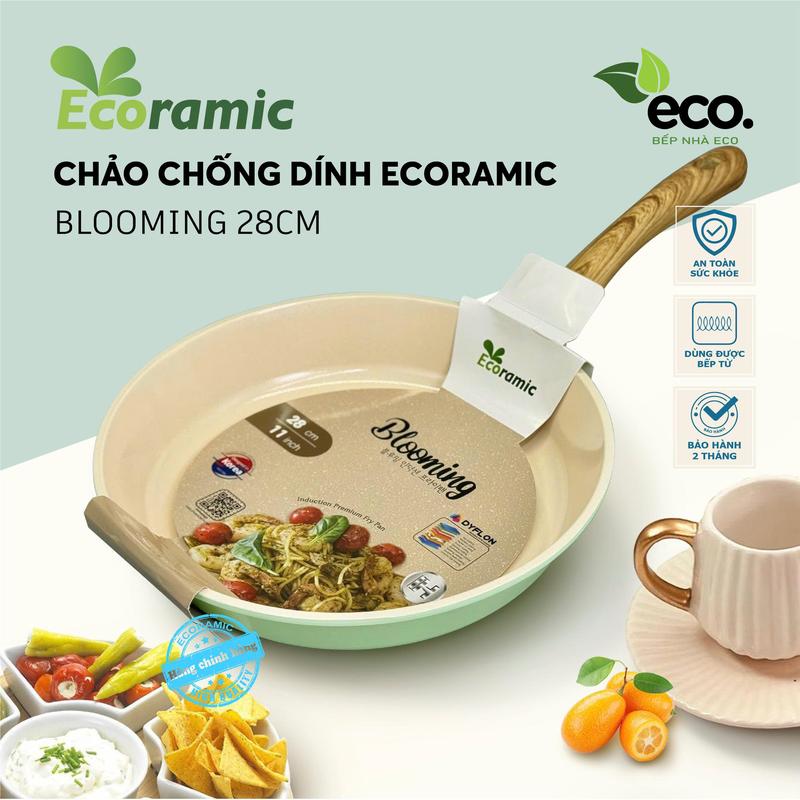 Chảo Cạn Chống Dính Ecoramic - Dùng Cho Mọi Loại Bếp - Chống Dính Cerramic