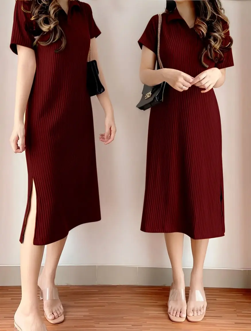 FM Dress Rajut Sandra Ld 90 - 100 cm P 110 cm B 300 gr Cotton Polyester Import #4508