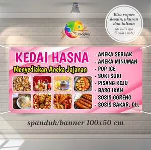 Cetak Spanduk Banner Kedai Aneka Jajanan