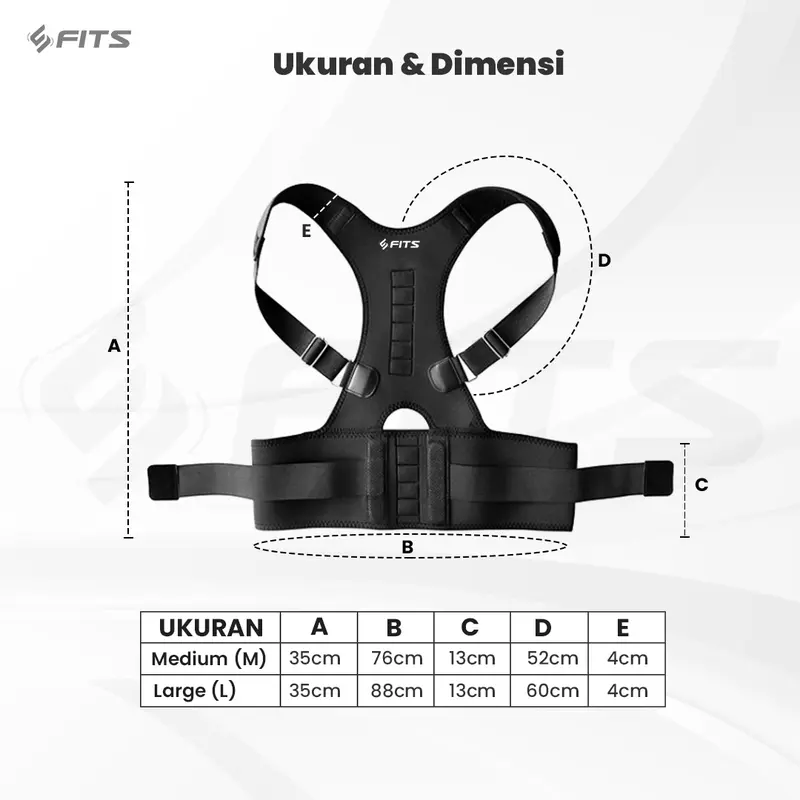 SFIDN FITS Premium Back Support Posture Corrector | Penyangga Punggung 2