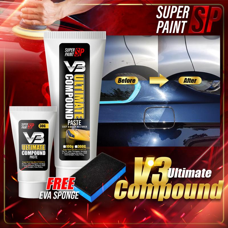V3 Ultimate Compound Paste Car Paint Repair Polish Wax Car Body ...