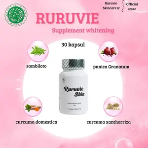 RURUVIE whitening kapsul  Memutihkan Mencerahkan Original tanpa Efek samping 7X lebih putih dan cerah
