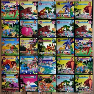 Buku seri dongeng binatang bilingual full colour Anak