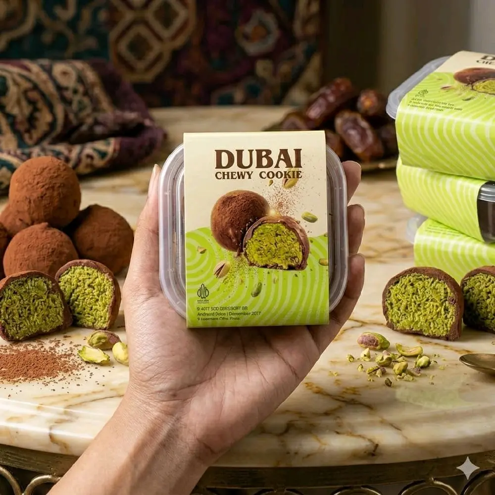 Dubai Chewy Cookie Marsmellow Asli Coklat Enak Halal
