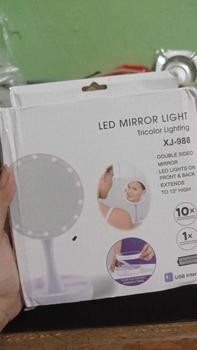 Product Review of Cermin Bulat Lipat Kaca Rias LED 2 Sisi Ganda Putar USB Cas from n**a 0