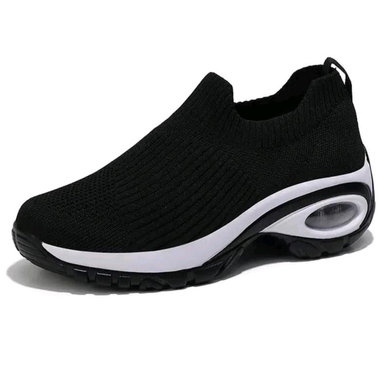 Sepatu Wanita Slip On Import Casual Sol Tabung Hitam Cewek Sport Shoes - Sneaker 0