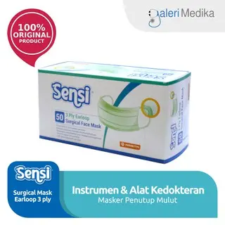 Sensi Mask Masker Sensi Earloop 3ply Box isi 50pcs