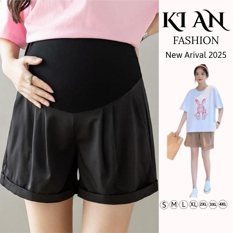  Quần bầu KiAn️ QB29 chất ruby thái GẬP GẤU ống rộng - hàng loại 1-  quần sooc bầu siêu mát siêu đẹpsize từ s~3xlcó chun chỉnh Váy Bầu Đầm Bầu Legging 