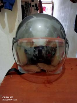 Product Review of HELM BOGO DEWASA KACA PILOT CLEAR MODEL HIJAB RETRO PRIA WANITA LIST BUSA COKLAT FULL LEHER SNI TERBARU MOTORCYCLE from A**q 2